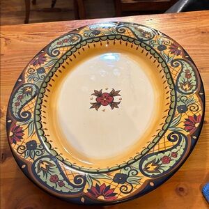 Large Corsica Crown Jewel Hand Painted Platter 
18.5 in long  and 15 in wide.